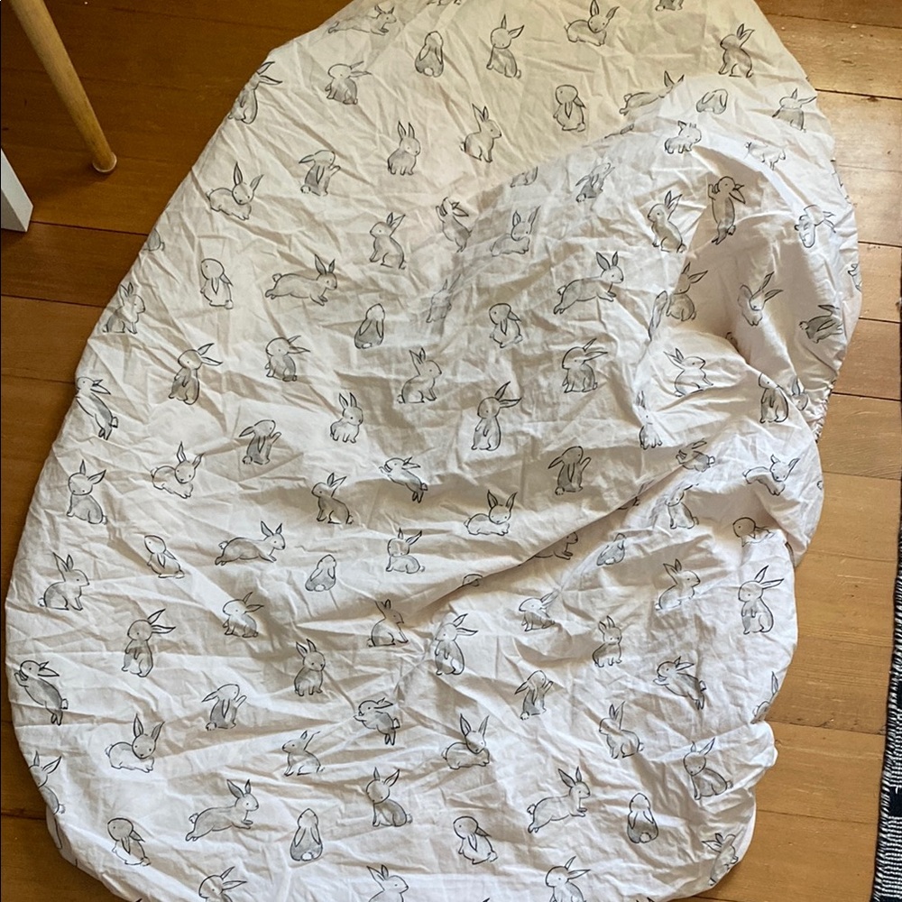 Land of Nod bunny crib sheet